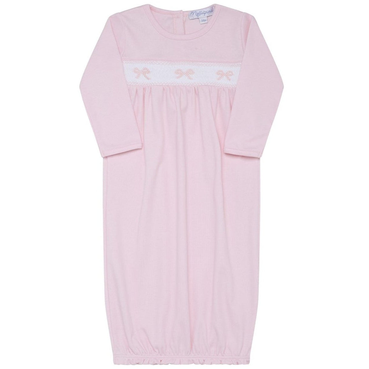 Bows Baby Girl Gown - HoneyBug 