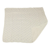 Lavender Flower and White Bamboo Muslin Newcastle Blanket - HoneyBug 