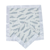 Blue Shadow Whales Bamboo Newcastle Blankie - HoneyBug 