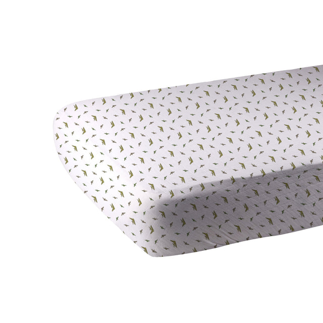 Pteranodon Cotton Muslin Crib Sheet - HoneyBug 