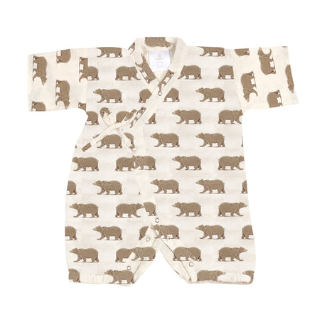 Goodnight Bear Bamboo Newcastle Mini Kimono Jumpsuit - HoneyBug 