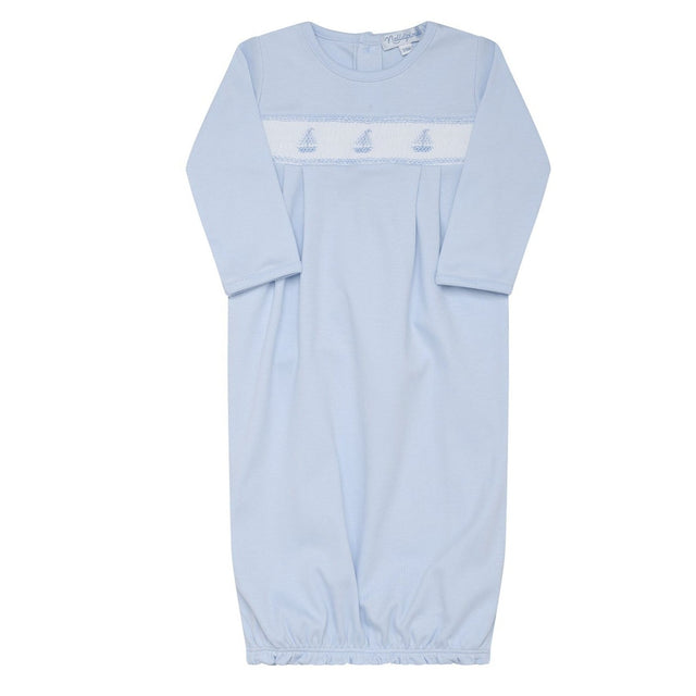 Sailboat Smocked Gown - HoneyBug 