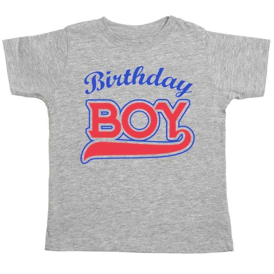 Birthday Boy Baseball Tee - Gray - HoneyBug 