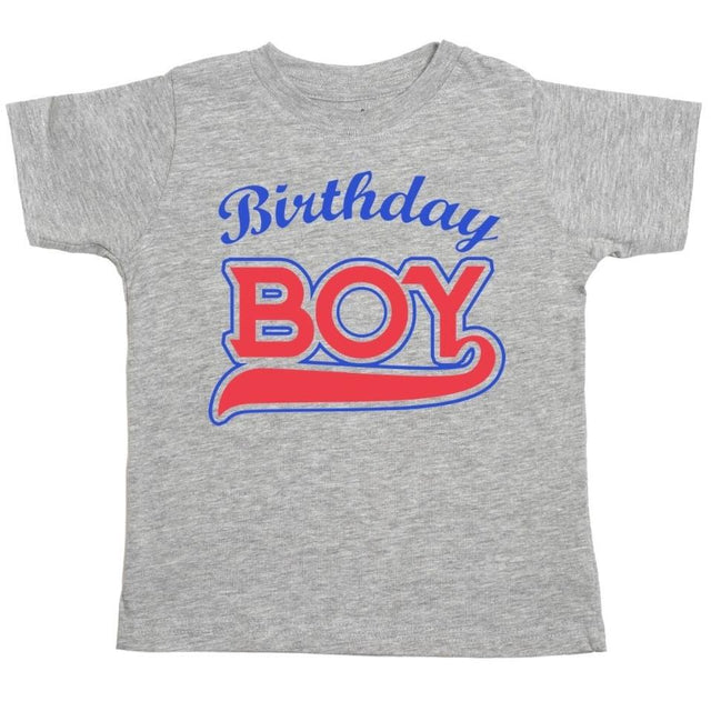 Birthday Boy Baseball Tee - Gray - HoneyBug 