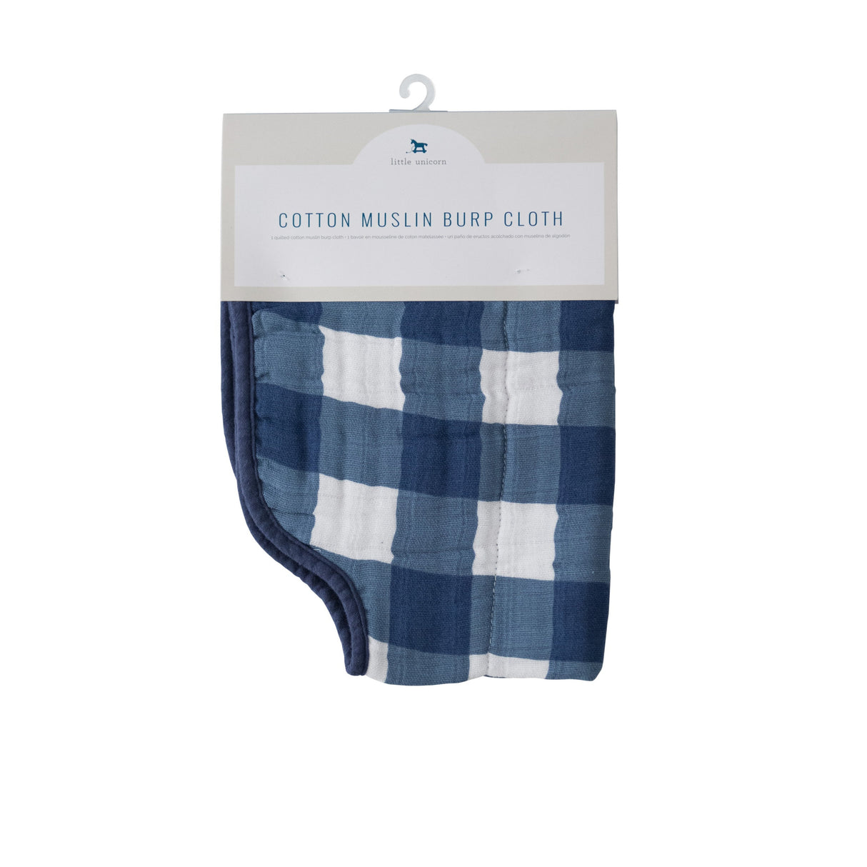 Cotton Muslin Burp Cloth - Jack Plaid - HoneyBug 