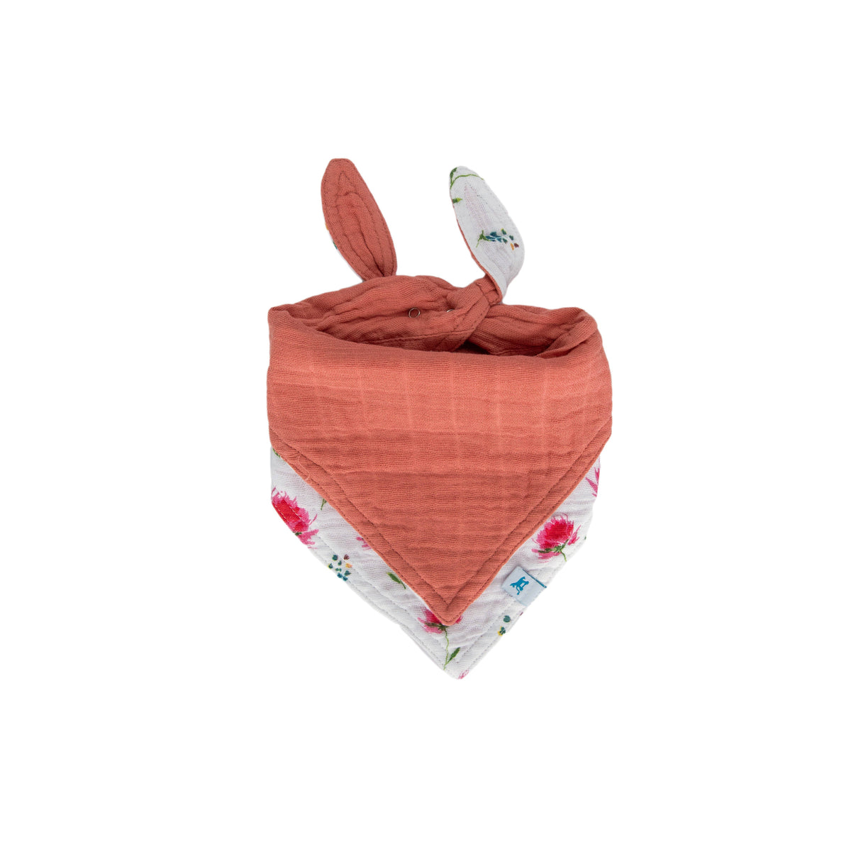 Cotton Muslin Reversible Bandana Bib - Wild Mums - HoneyBug 