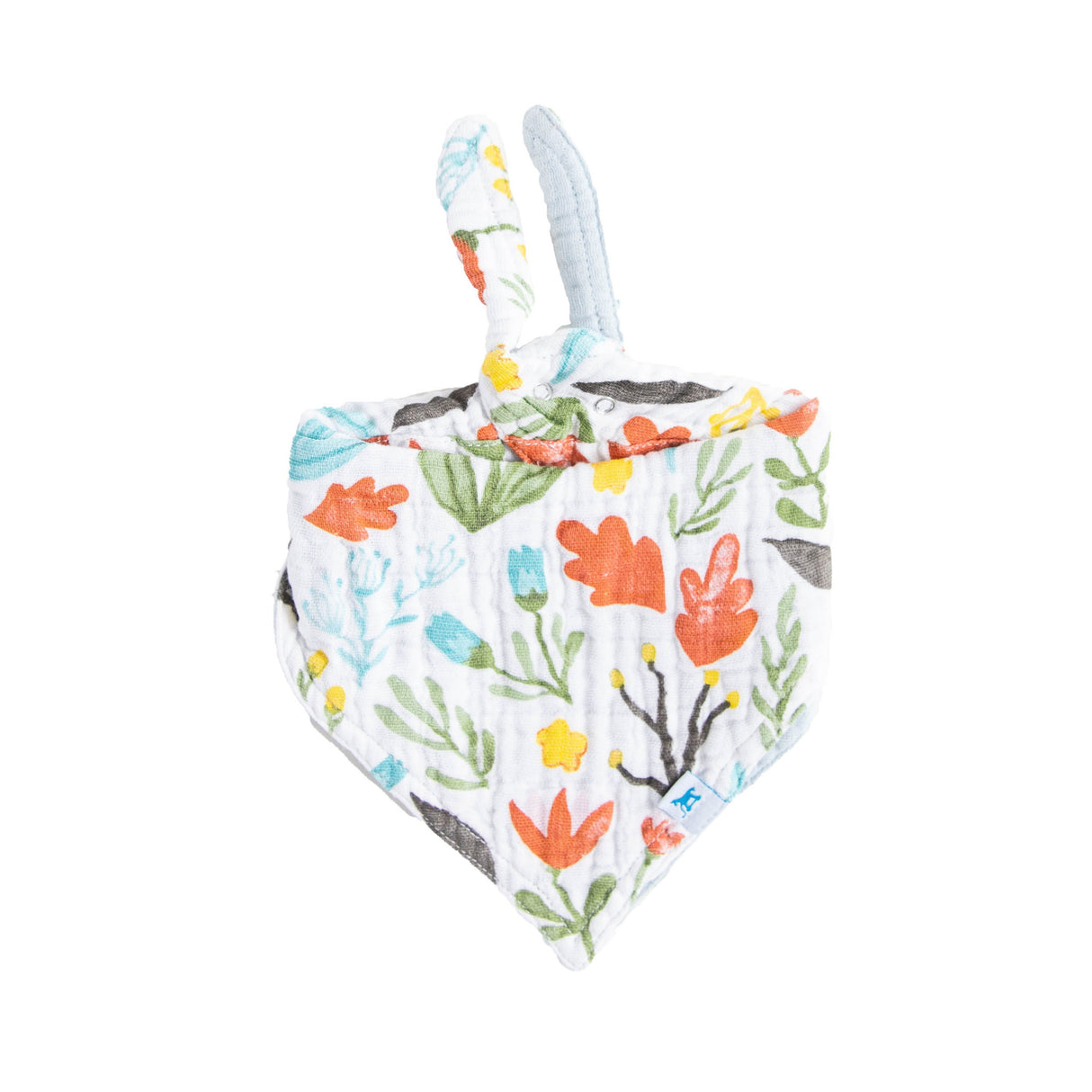 Cotton Muslin Reversible Bandana Bib - Meadow - HoneyBug 