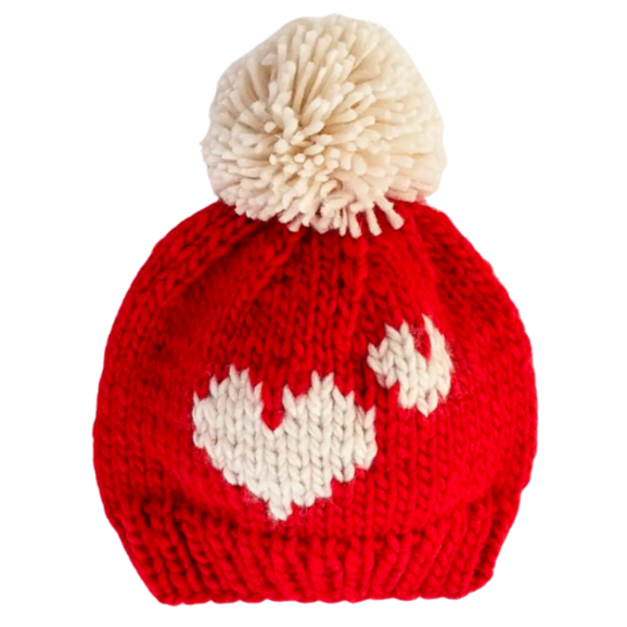 Sweetheart Red Knit Beanie Hat - HoneyBug 