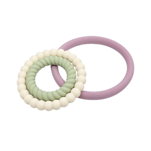 Trio Teething Rings - Elise - HoneyBug 