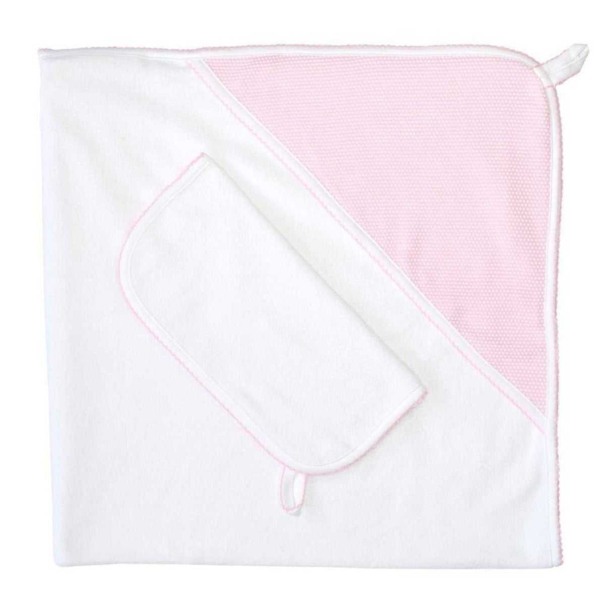 Bubble Hooded Towel - Pink - HoneyBug 