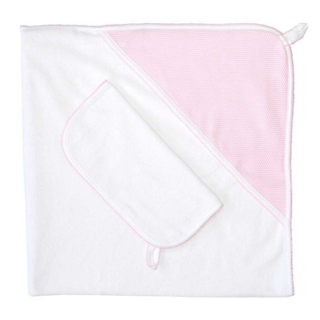Bubble Hooded Towel - Pink - HoneyBug 