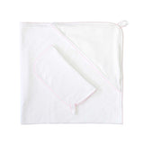 White Bubble Hooded Baby Towel - HoneyBug 