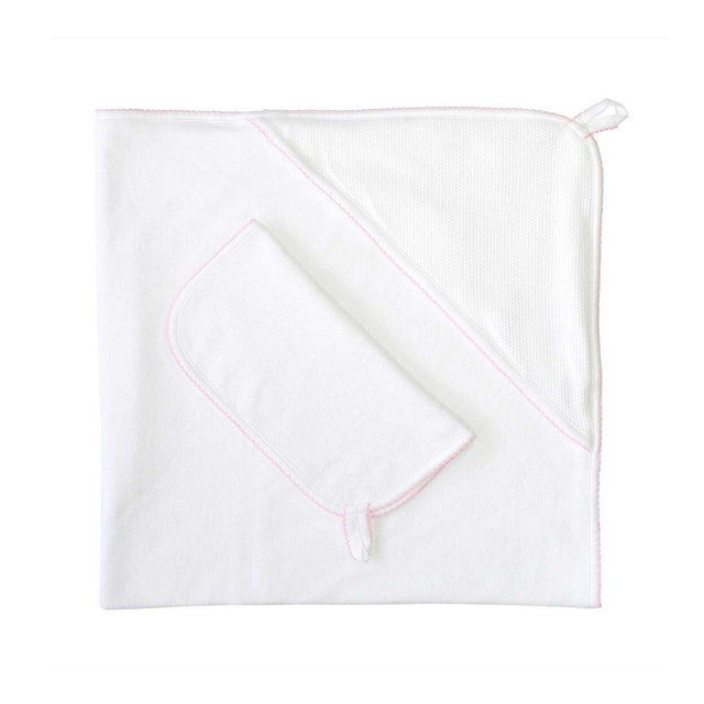 White Bubble Hooded Baby Towel - HoneyBug 
