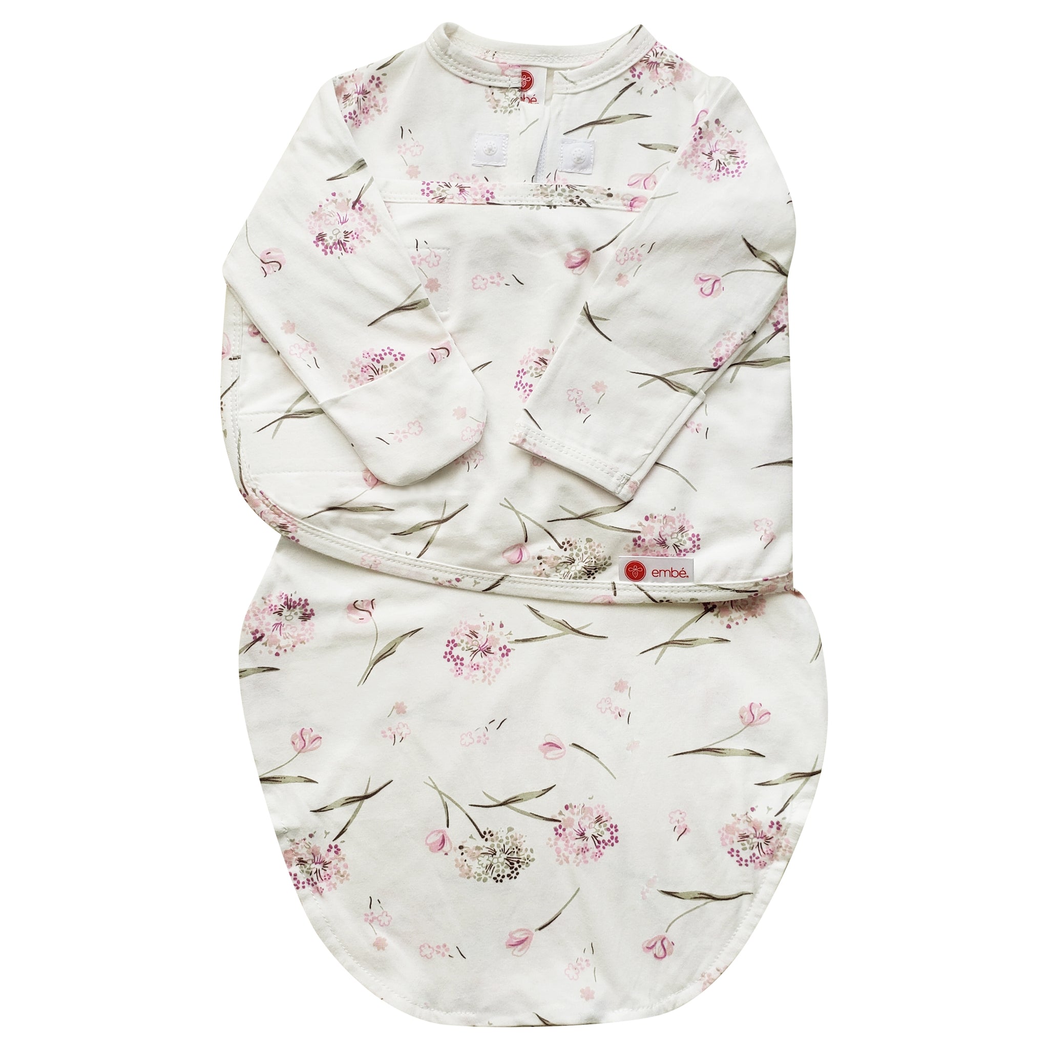 Pink Clustered Flowers | Starter Swaddle Original - HoneyBug 