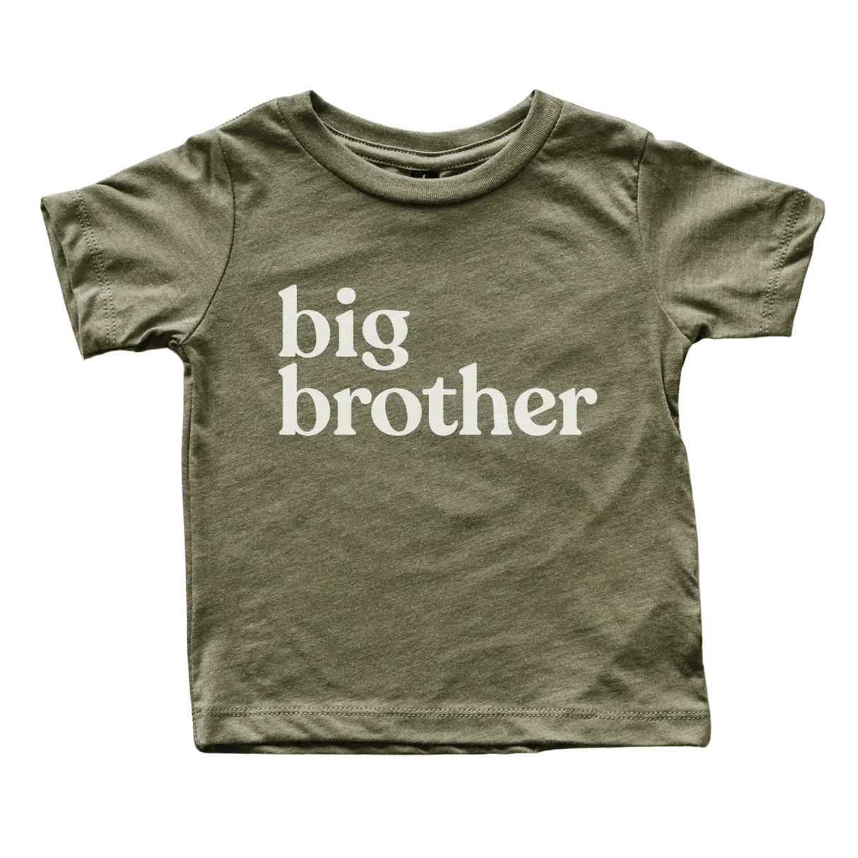 Olive Big Brother Tee- Lower Case - HoneyBug 