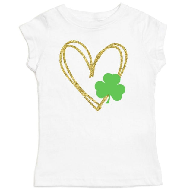 Shamrock Heart Short Sleeve Shirt - HoneyBug 