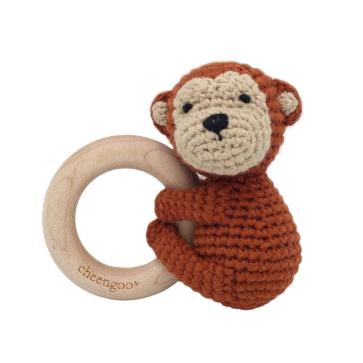 LittleCuddlers Teething Rattle - Monkey - HoneyBug 