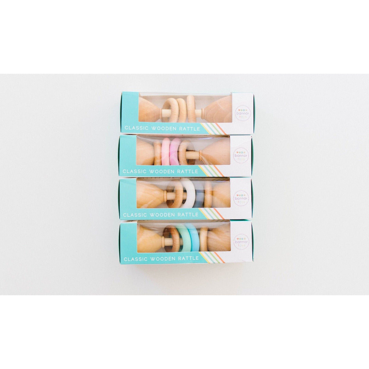 Color Block Classic Baby Rattle - HoneyBug 