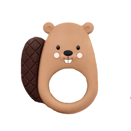 Beaver Teether - Brown - HoneyBug 