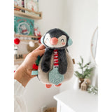 Itzy Lovey Holiday Plush + Teether Toy - Penguin - HoneyBug 