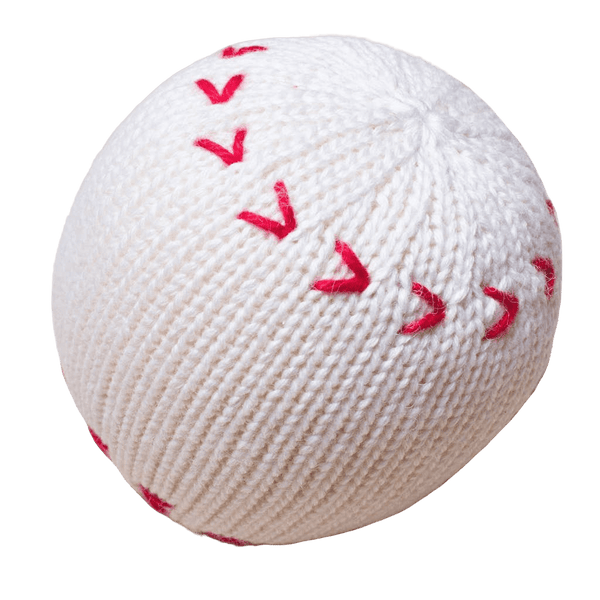 Organic Baby Toy - Baseball Rattle - HoneyBug 