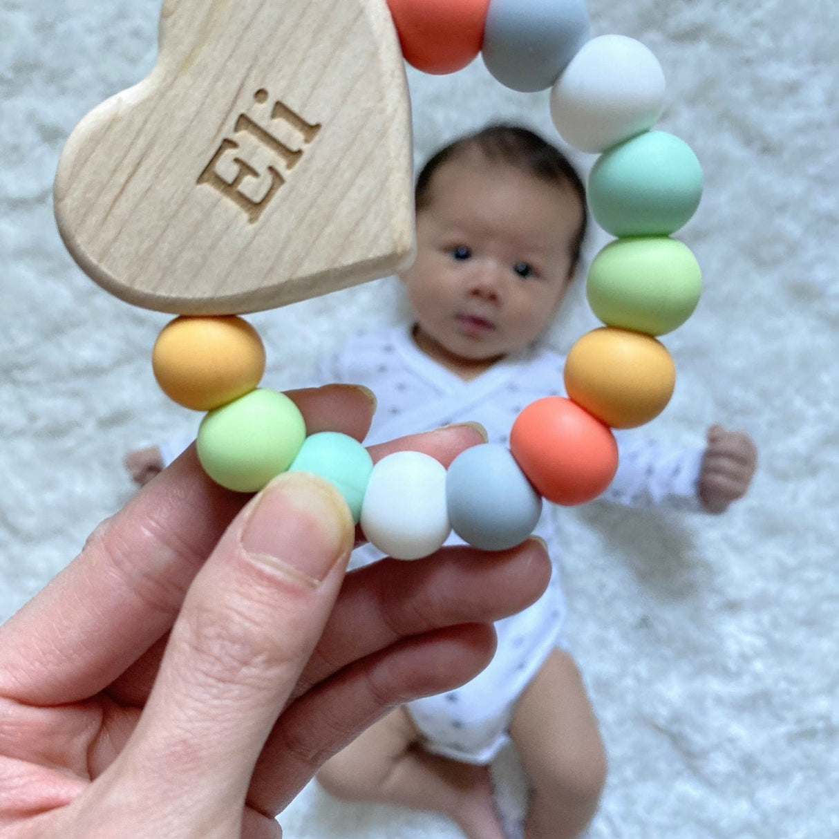 Heart Charm Teether - HoneyBug 