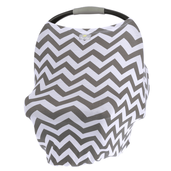 Mom Boss 4-in-1 Multi-Use Cover - Grey Chevron - HoneyBug 