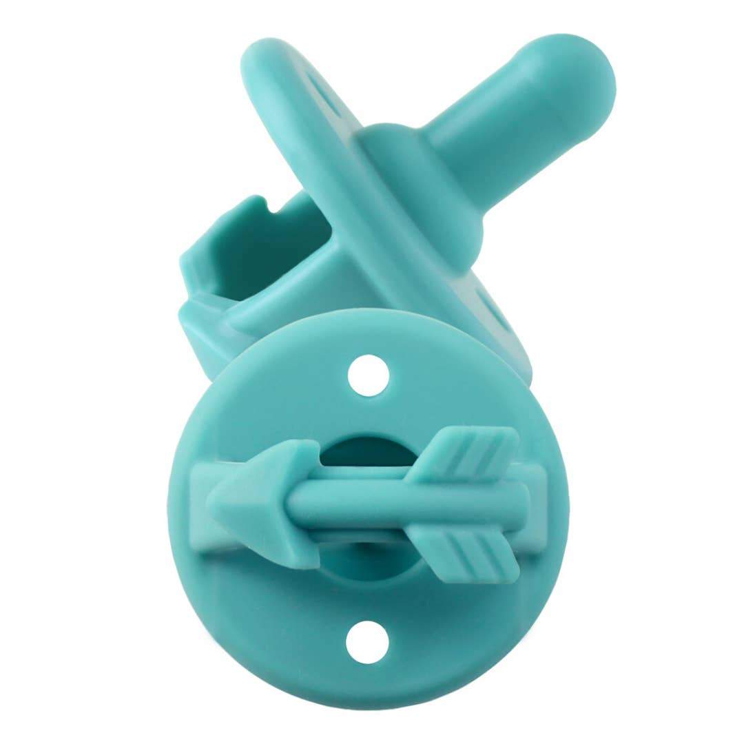 Peacock Blue Sweetie Soother™ Pacifier Set - HoneyBug 