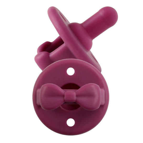 Sugarplum Bow Sweetie Soother™ Pacifier Set - HoneyBug 