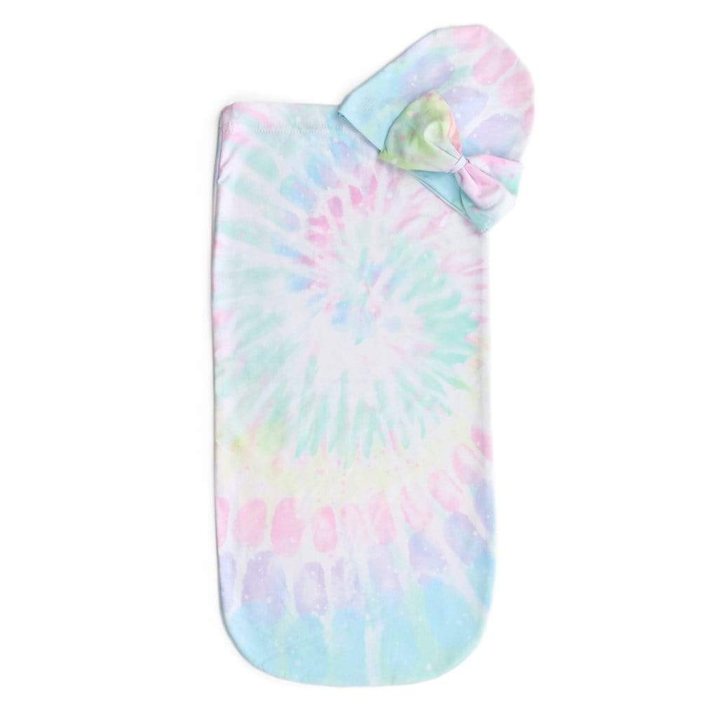 Cutie Cocoon Matching Cocoon & Hat Set - Rainbow Tie Dye - HoneyBug 