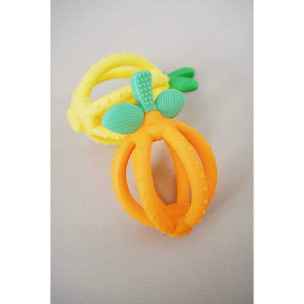 Clementine Bitzy Biter™ Teething Ball Baby Teether - HoneyBug 