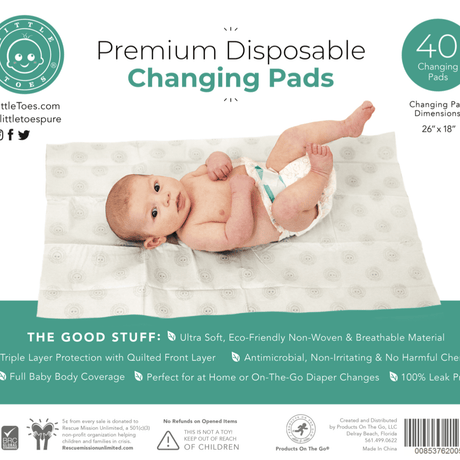 Natural Disposable Diaper Changing Pads - HoneyBug 