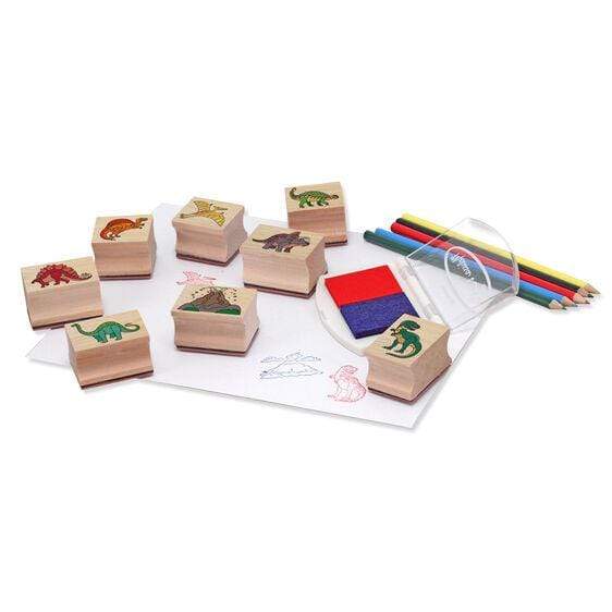 Wooden Stamp Set - Dinosaurs - HoneyBug 