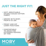 MOBY Ring Sling - Double Gauze - Pewter - HoneyBug 