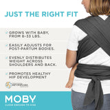 Moby Wrap Evolution - Charcoal - HoneyBug 