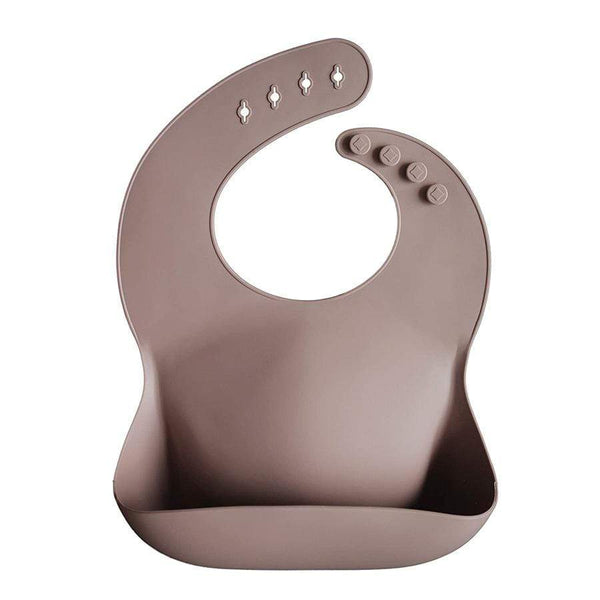 Silicone Baby Bib (Warm Taupe) - HoneyBug 