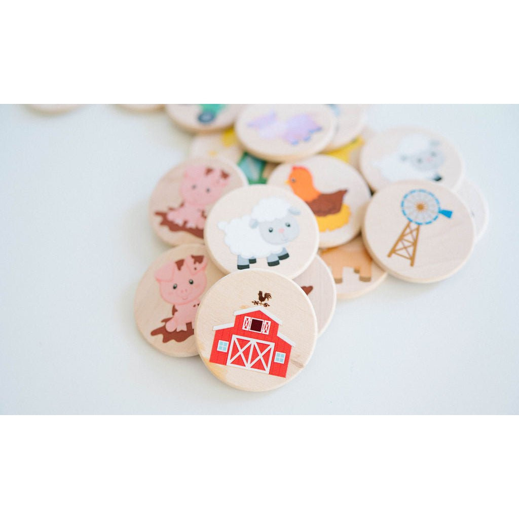 On The Farm Matching Tiles - HoneyBug 