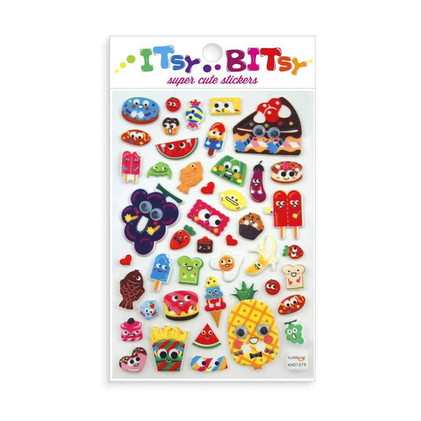 Itsy Bitsy Stickers - Googly Eyed Food - HoneyBug 