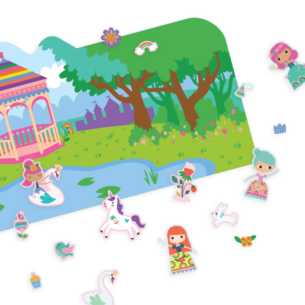 Play Again! Reusable Sticker Scenes: Princess Garden - HoneyBug 