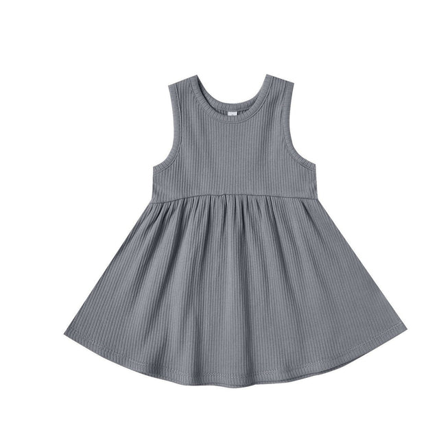 Ribbed Tank Dress | Washed Indigo - HoneyBug 