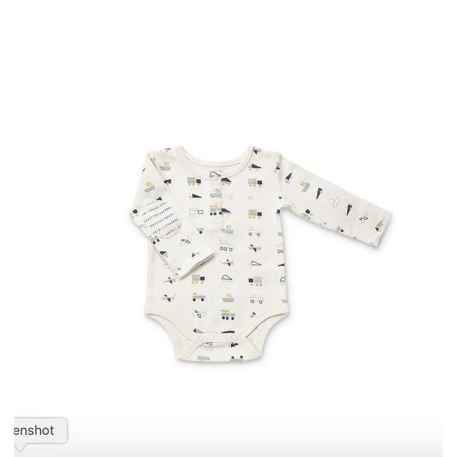 Long Sleeve Bodysuit - Traffic Jam - HoneyBug 