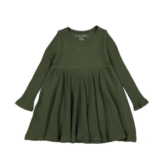 The Long Sleeve Dress - Moss - HoneyBug 