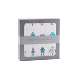 Robots Cotton Muslin Newcastle Blanket - HoneyBug 