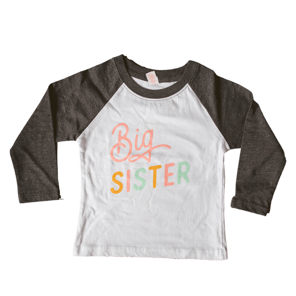 Big Sister Raglan Tee - HoneyBug 